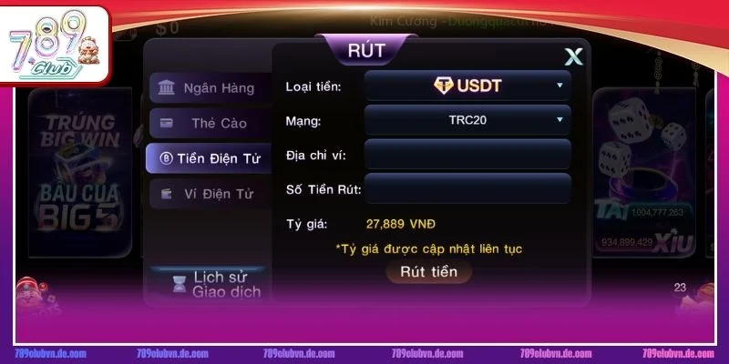 Thao tác rút thưởng không phải chịu phí.